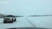 This is what driving through a snowstorm is like in Canada