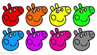 Learn Colors with Rainbow Popsicle Ice Cream Peppa Pig Coloring Pages (22)