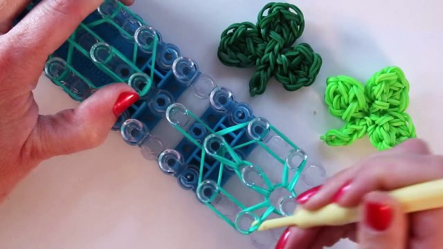 Rainbow Loom Shamrock Clover Charm for Saint Patricks Day