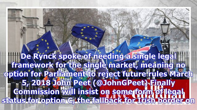 Brexit: eu firms more worried about protecting single market than maintaining trade with uk, says barnier aide - politics live