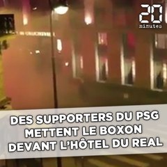 Des supporters du PSG mettent le boxon devant l'hôtel du Real Madrid