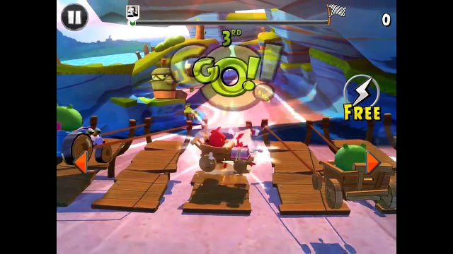 Angry Birds Go! Lets Play #1 - Track 1, Champion Chase with Red Bird vs Stella