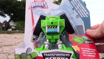 Transformers Rescue Bots Toy UNBOXING: Bulldozer Boulder Construction-Bot digging