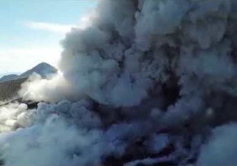Smoke Billows From Japan's 'James Bond' Volcano