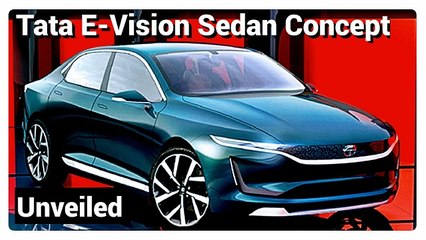Tata Unveils Premium All Electric E-Vision Sedan Concept At Geneva Motor Show 2018