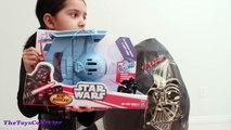 GIANT EGG SURPRISE OPENING Star Wars Darth Vader vs Storm Trooper Real Battle Disney Toys Kids Video