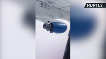 Passengers Capture Terrifying Moment Jet Engine Falls Apart During Flight