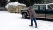 Fat Kid Rages Over Snowball Fight