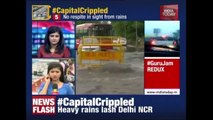 Water-logging Due To  Heavy Rains Cripples Delhi Traffic