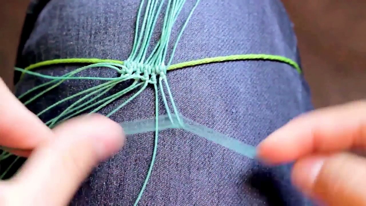 tutorial pulsera macramé cavandoli doble