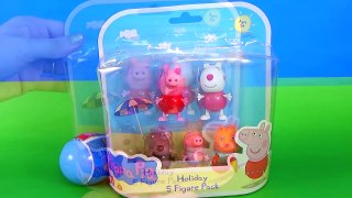 Peppa Pig Holiday Figure Pack Surprise Egg Toys Juguetes Brinquedos da Peppa Pig e George Português