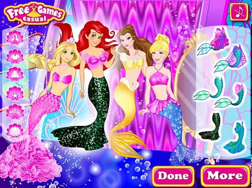 Các nàng công chúa Disney chon đồ để dự tiệc dưới thủy cung (Princess Undersea Party)