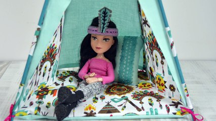 How to make a tipi teepee no sew for a doll DIY tipi