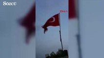 Cinderes'te Türk bayrağı dalgalanıyor