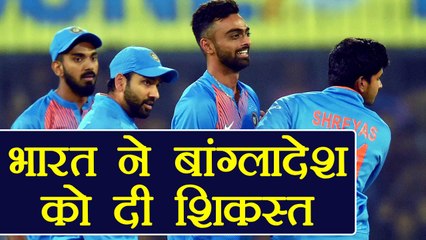 India vs Bangladesh 2nd T20I: India wins the match by 6 wickets,Dhawan slams 55 runs |वनइंडिया हिंदी