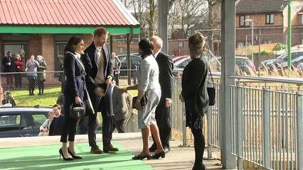 Prince Harry and Meghan visit Coach Core training class
