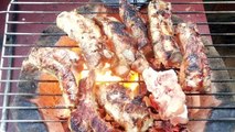 How To Make Grilled Pork Ribs Eaten With Vegetables Cambodian Food In My Village Food In A