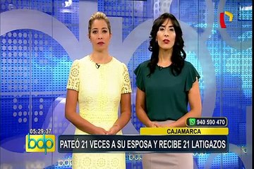 Cajamarca: un hombre fue castigado con 21 latigazos por su esposa