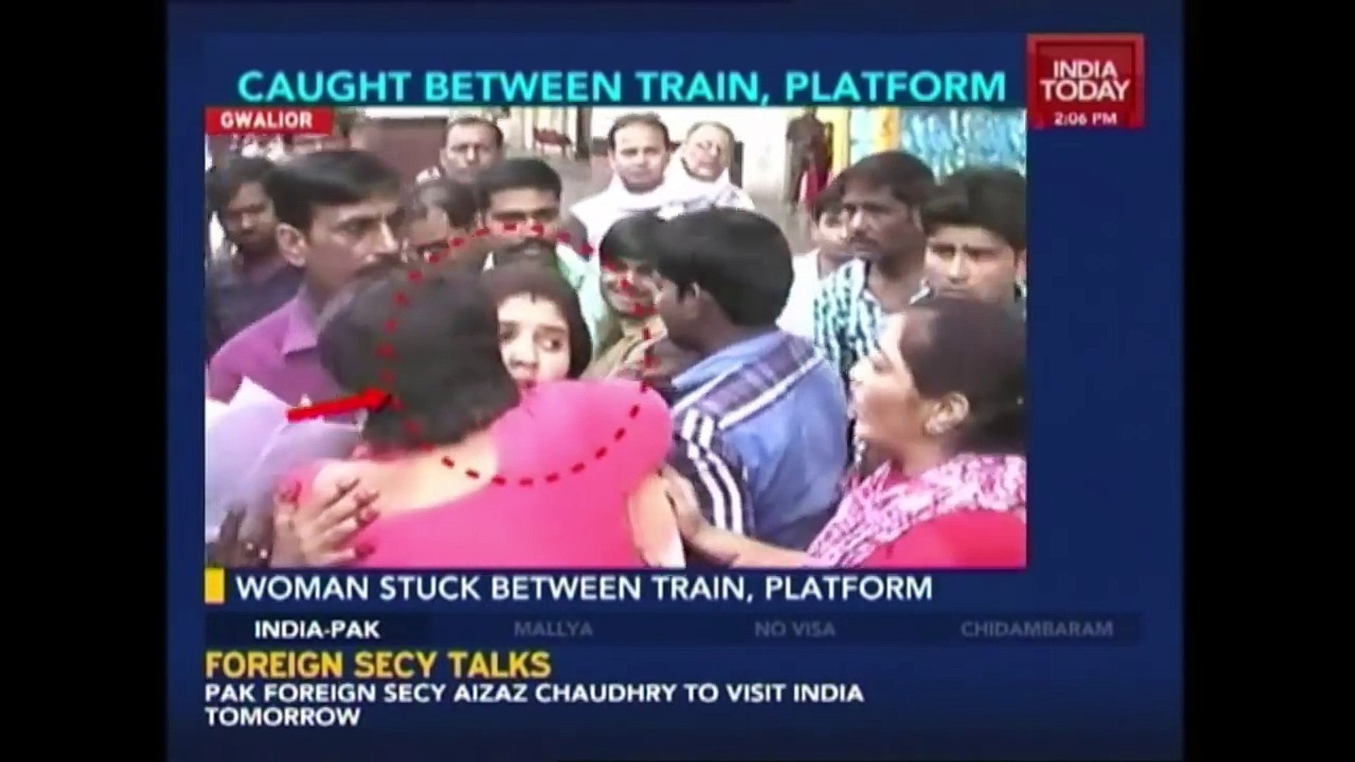 Woman Stuck Between Train, Platform Escapes Unhurt In Gwalior