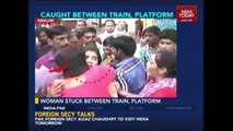 Woman Stuck Between Train, Platform Escapes Unhurt In Gwalior