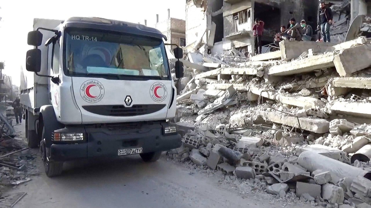 Some humanitarian aid reaches Syria's Eastern Ghouta