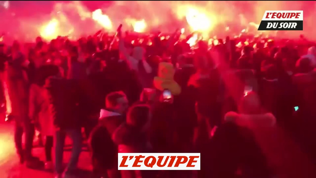 Chaude ambiance avant le match face au Real Madrid - Foot - C1 - PSG
