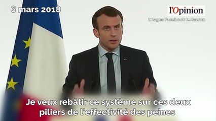 Fin des peines de moins d’un mois, forfaitisation des délits…  Emmanuel Macron dévoile sa «refondation» pénale