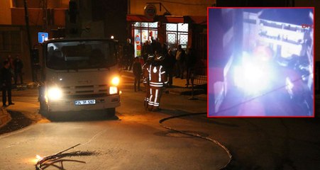 Kağıthane'de Elektrik Kabloları Bomba Gibi Patladı, Mahalleli Sokağa Fırladı