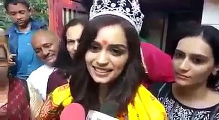 [MP4 360p] Manushi Chiller (Miss World)back to Home in Haryana - Interview!