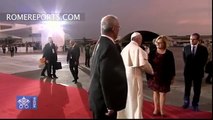 Pope Francis bids farewell to Peru