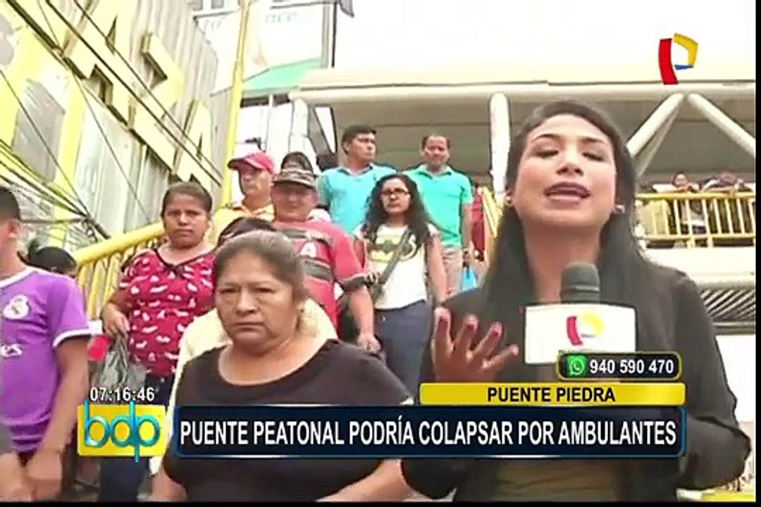 Puente Piedra: peatones continúan transitando por puente a punto de colapsar