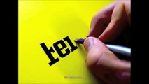 AMAZING CALLIGRAPHY DRAWINGS - FAMOUS BRANDS LOGOS 2016