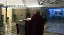 Pope at Santa Marta: Works of mercy are not only monetary, but also suffering with others