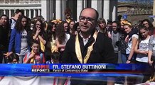 Thousands of Italian children travel to Rome to meet the Pope and learn the history of the Church