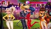 Miraculous Ladybug and Frozen Sisters Elsa & Anna and their Boyfriends Love Dress Up Game for Kids