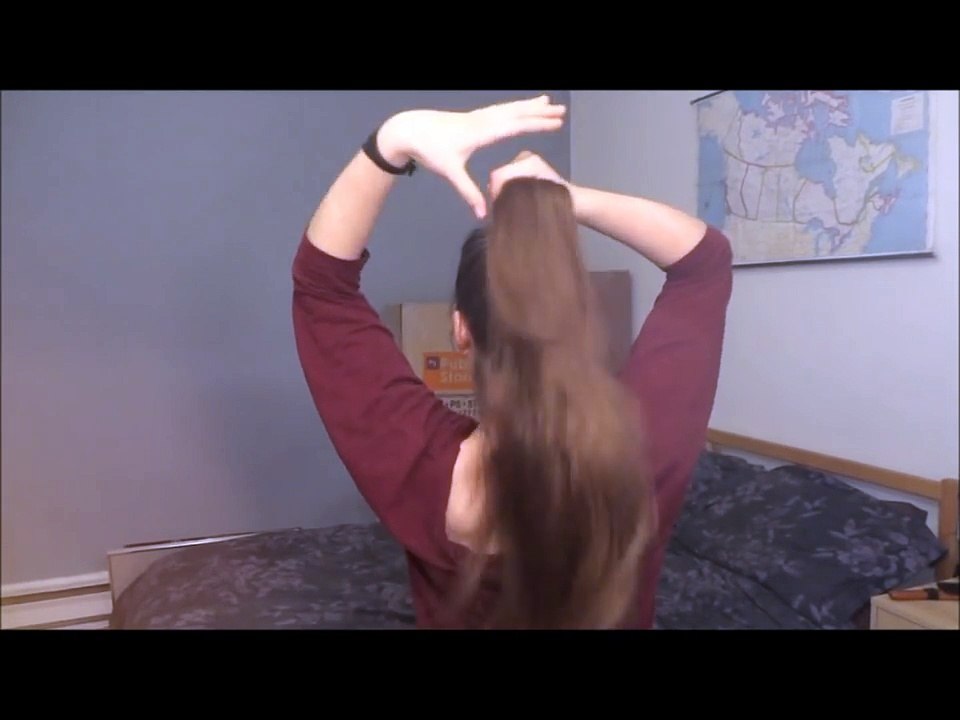 Lazy Bun for Very Long Hair