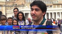 Portuguese Scouts visit Rome to see Pope Francis