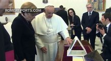 Pope Francis meets with German Chancellor Angela Merkel