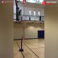 This adorable kid can't stop making trick shots
