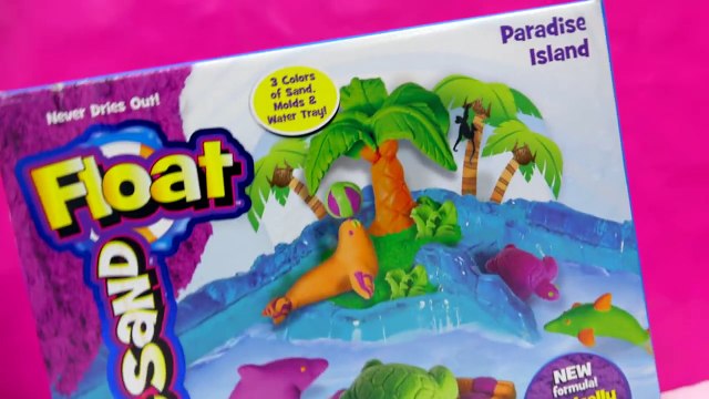 Kinetic Float Sand Island Party with Disney Frozen Queen Elsa & Season 4 Shopkins - Water Play Video