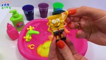 Baby Doll Bathtime Clay Slime Surprise Learn Colors How to Bath a Baby Toy Videos | Учим цвета