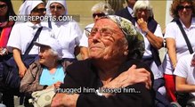 94-year-old woman at general audience: I kissed and hugged the Pope, I can't ask for better