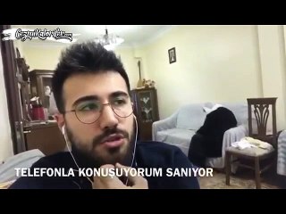Ninesini Telefonla Konuşuyormuş Gibi Yapıp Trolleyen Genco