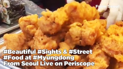 Street Food, Talk and Beautiful Sights at Myeongdong