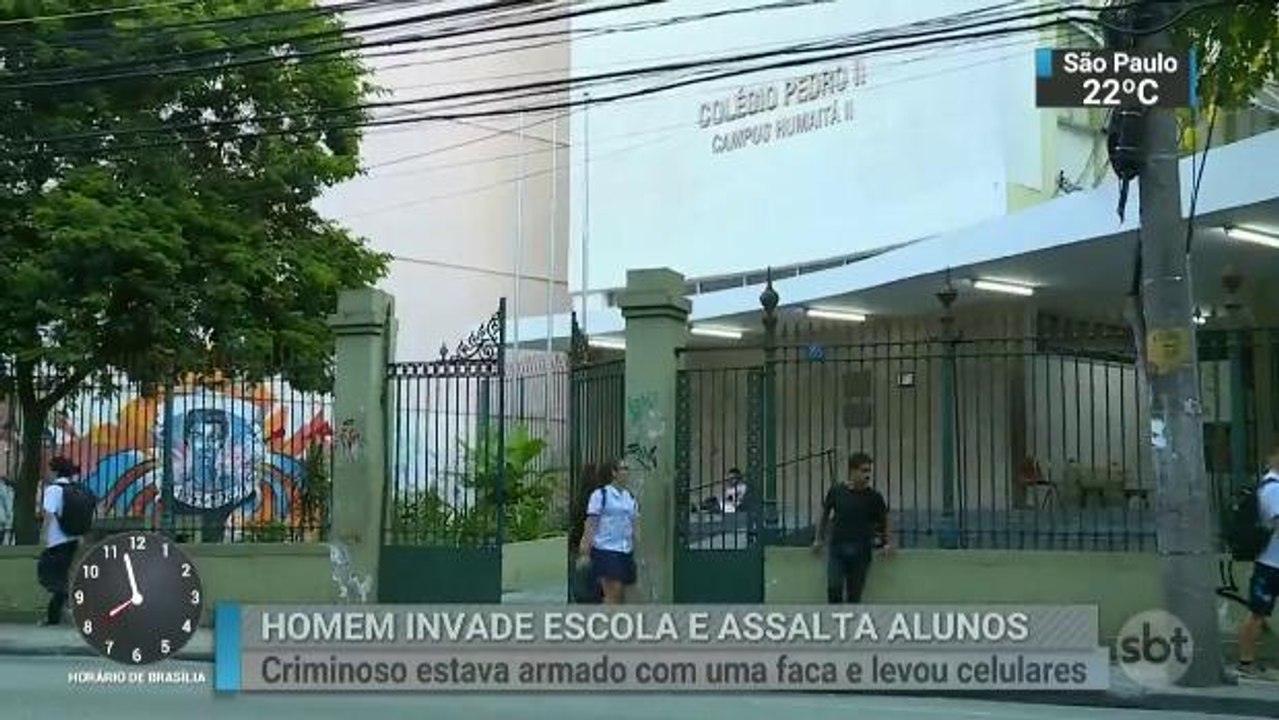 Homem armado com faca invade colégio no Rio para assaltar estudantes