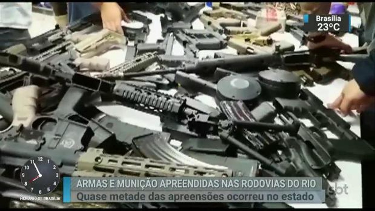 Quase 50% das armas apreendidas nos últimos meses passaram pelo RJ