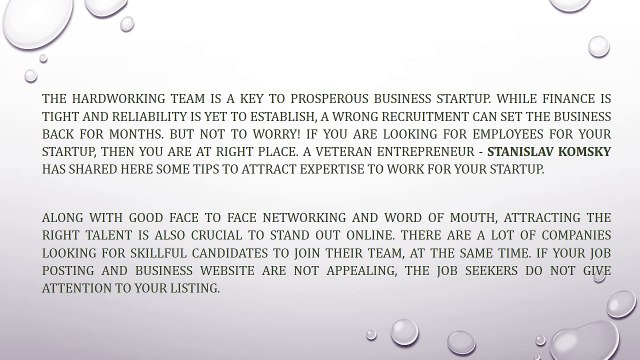 Stanislav Komsky | 4 Tips for Hiring the Right People at Your Startup