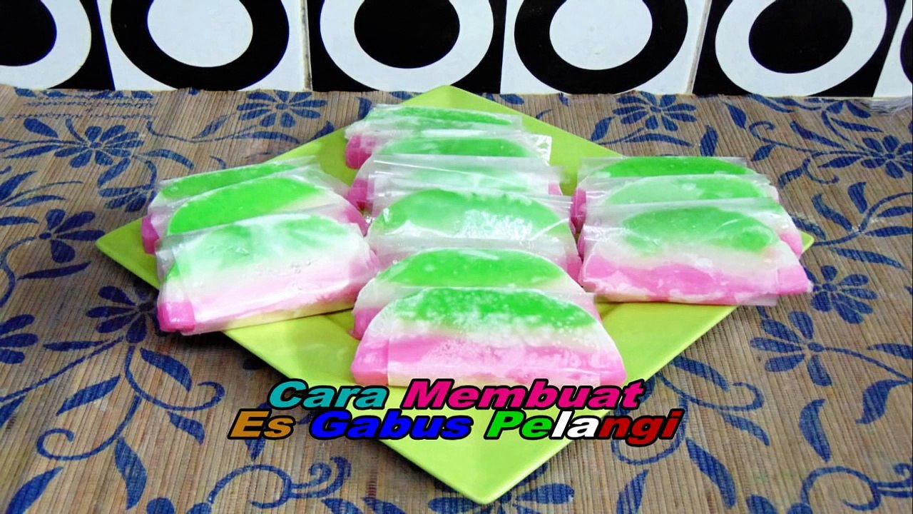 Resep Cara Membuat Es Gabus Pelangi/Rainbow