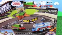 Welcome Streamlined Thomas, Race Stripe Percy and the Railway Race Set from Trackmaster!