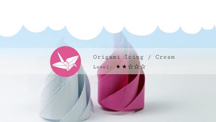 Origami Icing or Whipped Cream Tutorial ♥︎ DIY ♥︎ Paper Kawaii